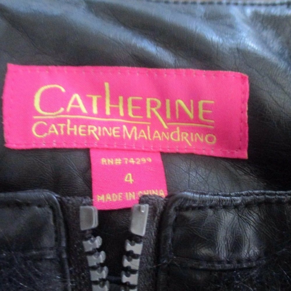 CATHERINE MALANDRINO Faux Leather Fur Kids Jacket - Picture 2 of 9